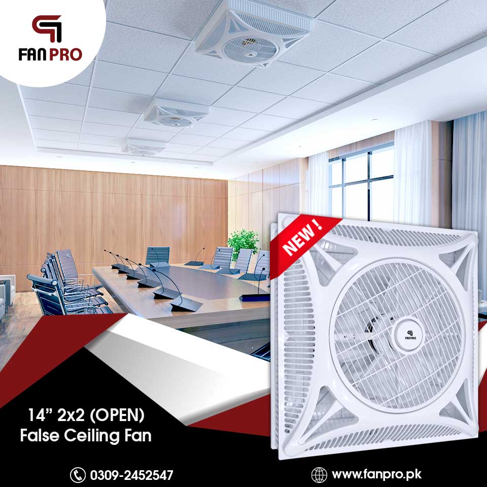 FanPro 14 inch open false ceiling fan